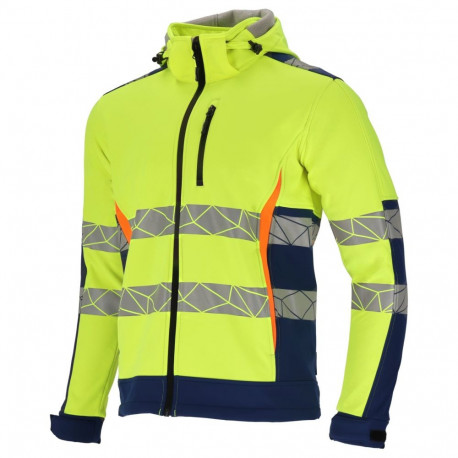 Hoiatus softshell jope kollane-sinine, "XL", CE