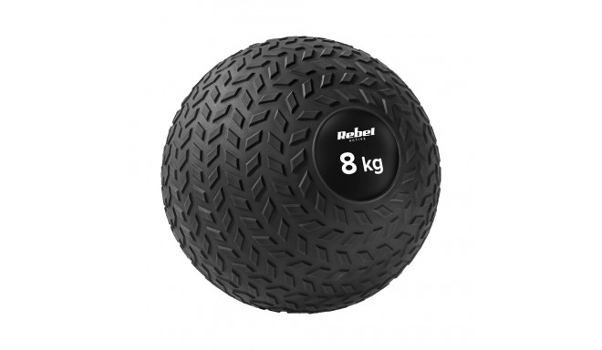 Mała piłka lekarska do ćwiczeń rehabilitacyjna Slam Ball 23cm 8kg, REBEL ACTIVE