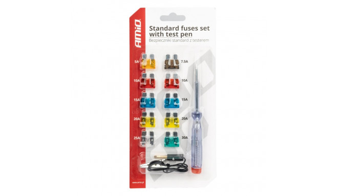 Standardkaitsmete komplekt 10 tk + pingetester amio-03523