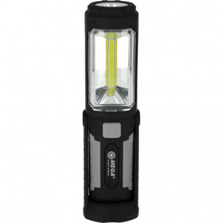 töökoja taskulamp, 3W, 2x COB, 3xAA, 200 lm, magnet