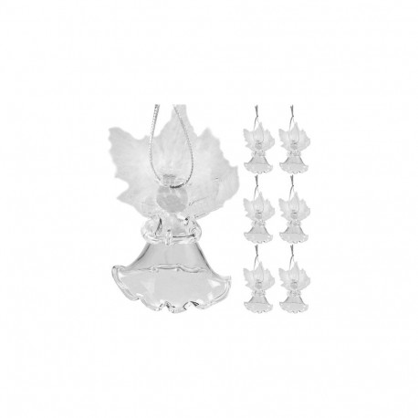 Bombki przezroczyste- aniołki 6szt. Ruhhy 22497