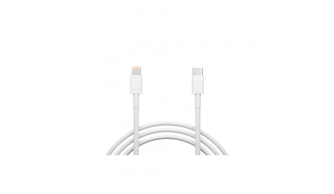66-158# USB-C - iPhone ühenduskaabel 1m valge kotike