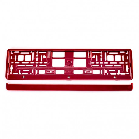 Metallikpunane numbrimärgi raam amio-03171