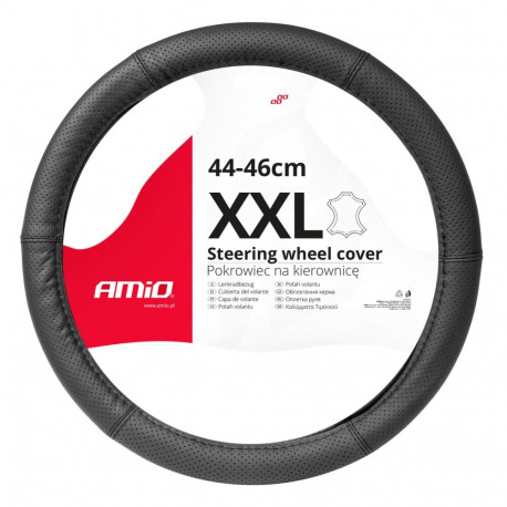 perforeeritud nahast kate auto roolile xxl 44-46cm swc-50-xxl amio-03559