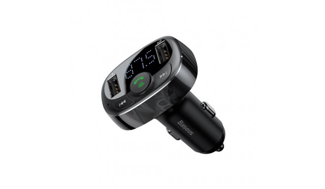 Baseus 2x USB Bluetooth must FM-saatja autole