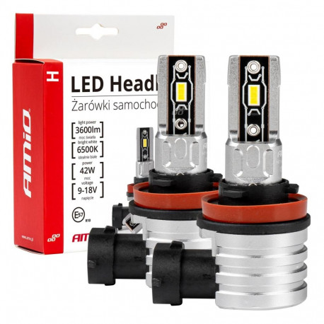 led-auto pirnid seria h-mini h8 h9 h11 h16 6500k canbus amio-03333
