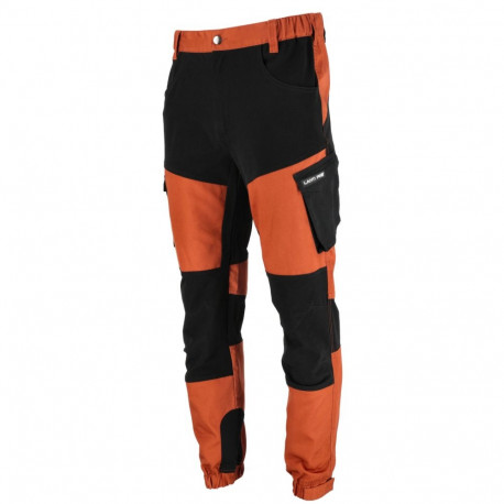 Püksid stretšdetailidega telliskivipunane-must, "2XL"