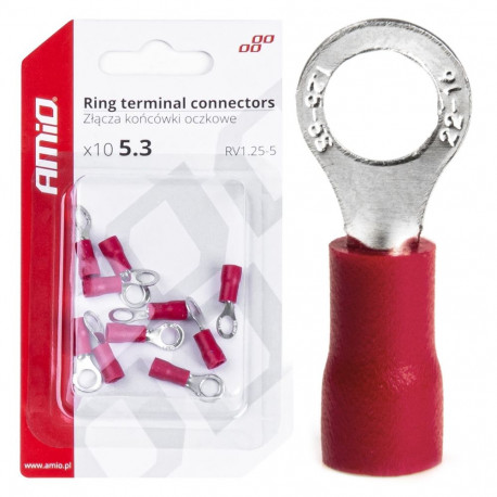 Otsakud rõngasklemmid 5.3mm 10tk amio-03077