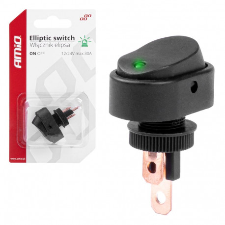 AMIO lüliti AMIO-03087 ellipsikujuline valgustusega 12V 24V
