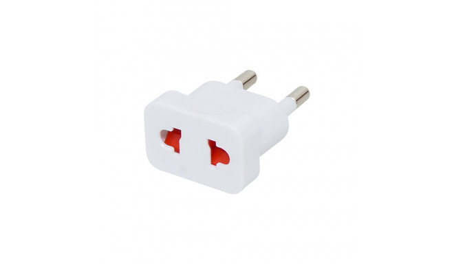 72-305# Võrgupistik pistik pl/usa pesa mini valge (10 tk.)