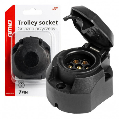 plastikust 7-piniline haagise konksupesa amio-03214