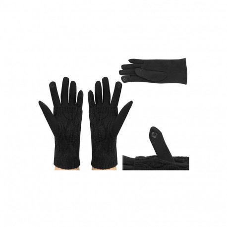 R6413 puutetundlikud kindad - mustad