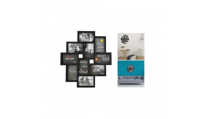 10 foto jaoks raam - must