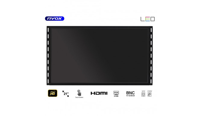 Puuteekraaniga avatud raami LED-monitor 21 tolli VGA HDMI USB BNC 12V 230V