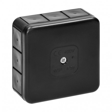 PRO pinnapealne karp, IP55, 400V, 12 läbiviiku, 85x85x37mm, must