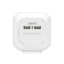 Przedłużacz 4 krotny 2P+Z, ładowarka 2xUSB, 1,4m H05VV-F 3x1mm2, biały