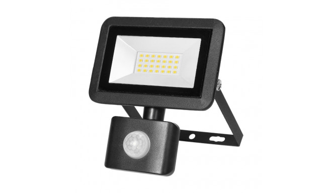 FARO S LED naświetlacz z PIR 20W, 1600lm, IP44, 4000K, aluminium + szkło