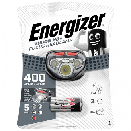 Latarka czołowa ENERGIZER VISION HD PLUS FOCUS, 400 lm, 3XAAA