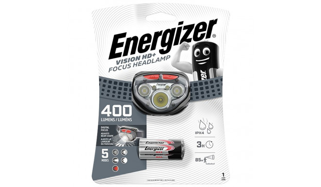 Latarka czołowa ENERGIZER VISION HD PLUS FOCUS, 400 lm, 3XAAA
