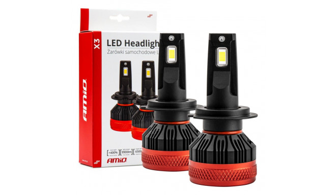 Autode LED-pirnid seeria X3 H7 H18 6500K Canbus Amio-02980