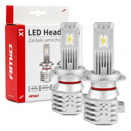 żarówki led seria x1 h7 6500k canbus amio-02966