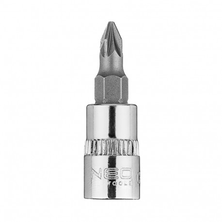 Końcówka wkrętakowa PZ1 na nasadce 1/4", krótka, 37 mm (5 tk.)