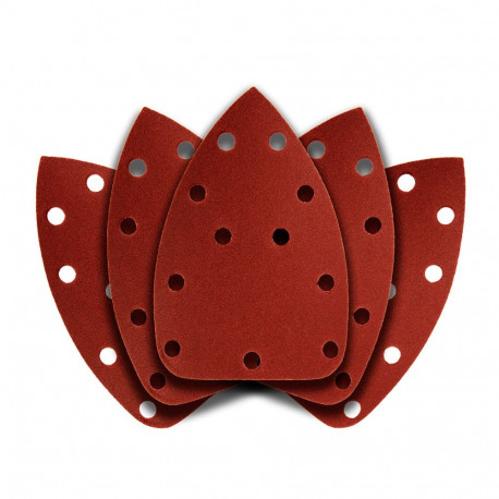 liivapaber takjaga delta 140 x 140 x 80 mm, K240, 5 tk, avadega