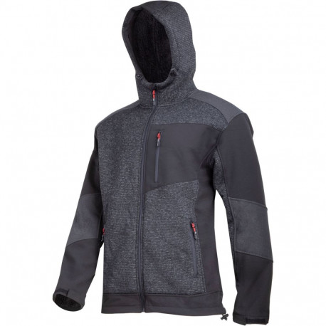 Kurtka ocieplana sherpa czarno-szara, "3xl", ce, lahti