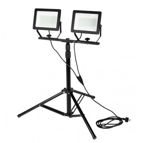 Reflektor podwójny 2x 100W SMD LED 2 x 8500 lm na statywie 1.8 m