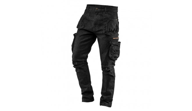 Tööpüksid 5 taskuga DENIM, mustad, suurus S