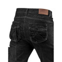 Spodnie robocze 5-kieszeniowe DENIM, czarne, rozmiar L