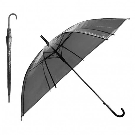 BQ13G Parasol przezroczysty czarny