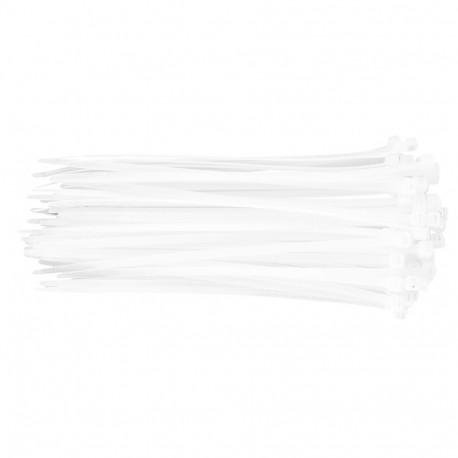 Juhtmesidemed 4.8 x 200 mm, 75 tk, valged