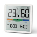 Termometr/higrometr z funkcją zegara i daty, GreenBlue, bateria CR2032, zakres temp. -9.9 st. C do +