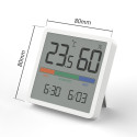 Termometr/higrometr z funkcją zegara i daty, GreenBlue, bateria CR2032, zakres temp. -9.9 st. C do +