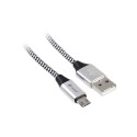 Kabel TRACER USB 2.0 AM - micro 1,0m czarno-srebrny