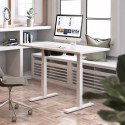 Biurko elektryczne z regulacją wys Ergo Office, szare, max wys 123cm , 80 kg - bez blatu, do pracy s