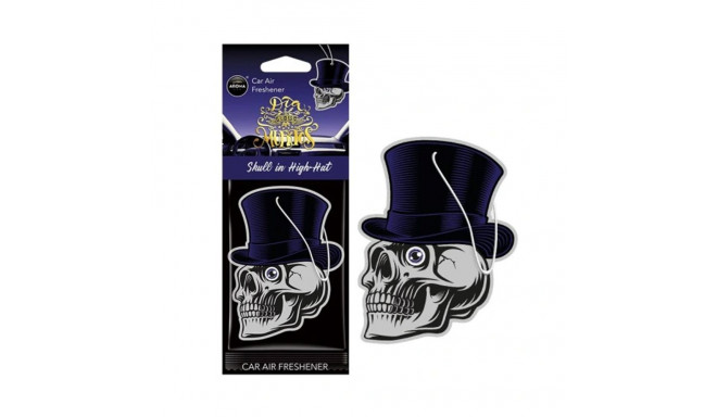 Odświeżacz powietrza aroma car muertos skull in hat black oud