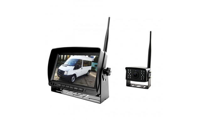 Auto monitor koos salvestusfunktsiooniga LCD 7 tolli AHD juhtmevaba kaamera toega 12V 24V.