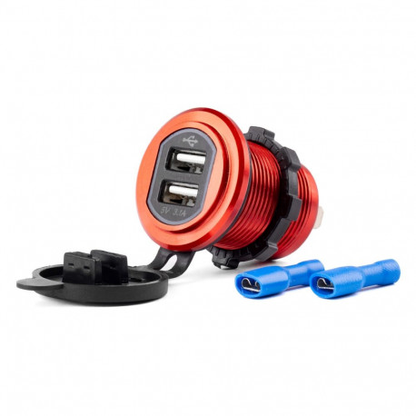 Veekindel laadija 2xusb 12v 24v mod-10 amio-02860 pesadega