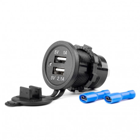 veekindel laadija 2x usb 12v 24v mod-03 amio-02853