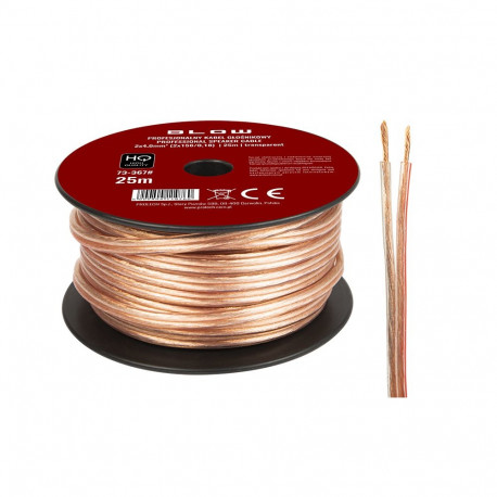 73-367# Przewód głośnikowy 2x4,00mm przezroczysty 25m