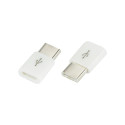 75-797# Adapter usb gniazdo micro usb-wtyk usb-c białe