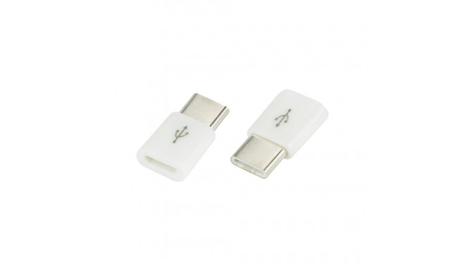 75-797# adapter usb pesa micro usb-pistik usb-c valge