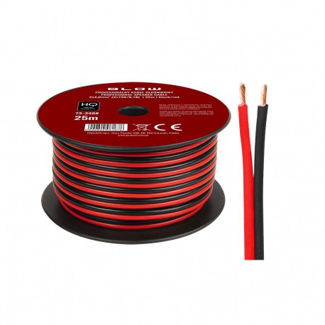 73-348# Przewód głośnikowy 2x4,00mm czarno-czerwony 25m