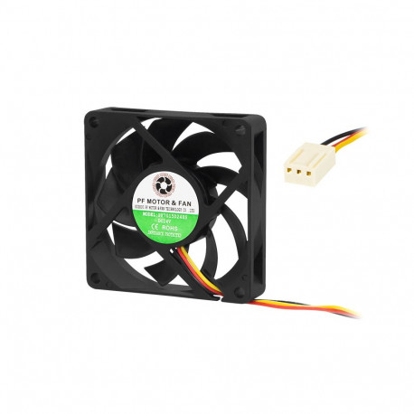 85-702# ventilaator 70x15mm 24v liuglaagritega 3-juhtmeline