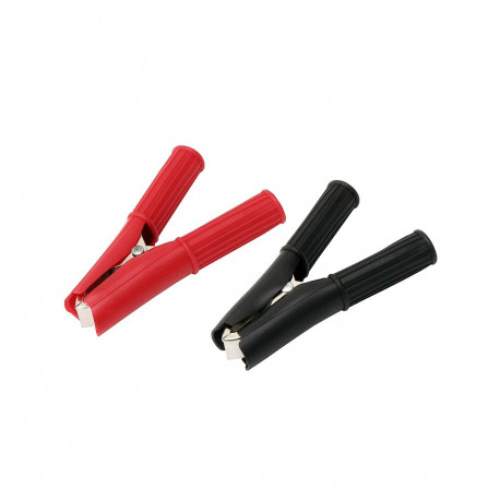 96-705# krokodillklemm 30a isoleeritud must (10 tk.)