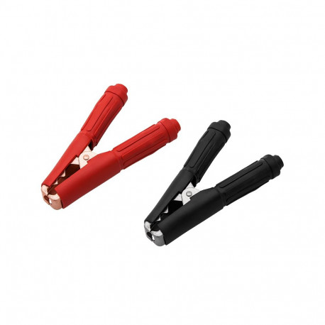 96-711# suured krokodillklemmid 400a isoleeritud must/punane komplekt (2 tk.)