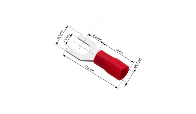 43-005# Konektor widełkowy izolowany s śruba4,3 kabel 4,3