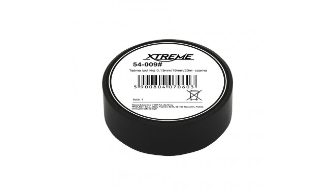 54-009# isoleerteip 0,13mm/19mm/20m - must (10 tk.)